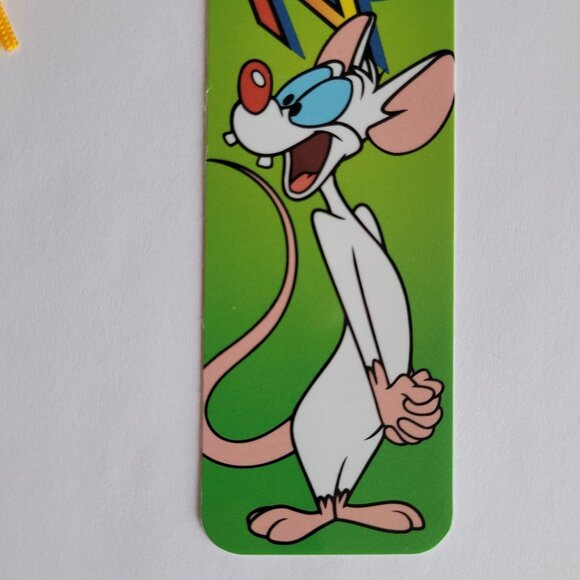 Vintage 90s Pinky Brain Zort! Tassel Bookmark Animaniacs Warner, 1995, KBO-12335 - Picture 7 of 13